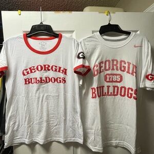 Women’s Small and Men’s small UGA t-shirts